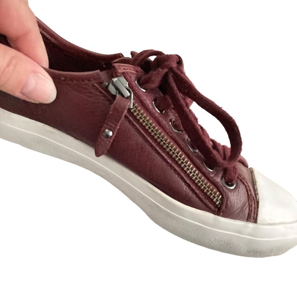 Coach Burgundy Empire Zipper Sneakers - Picture 6 of 12